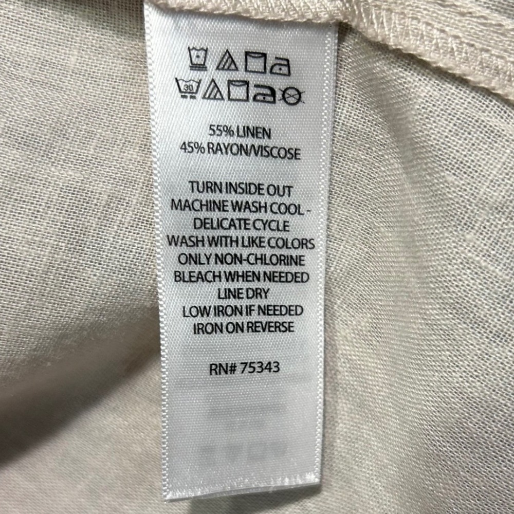 C&C California Halter Dress Womens Small Cream Linen Blend Shift Mini - Picture 6 of 6